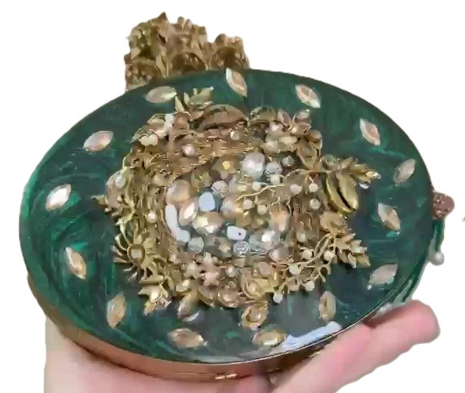 Turkish Handmade Crystal Clutch Bag for Women – Elegant Evening Purse with Beaded Tassel | Luxury Gift-Ready Bag for Weddings, Parties & Events