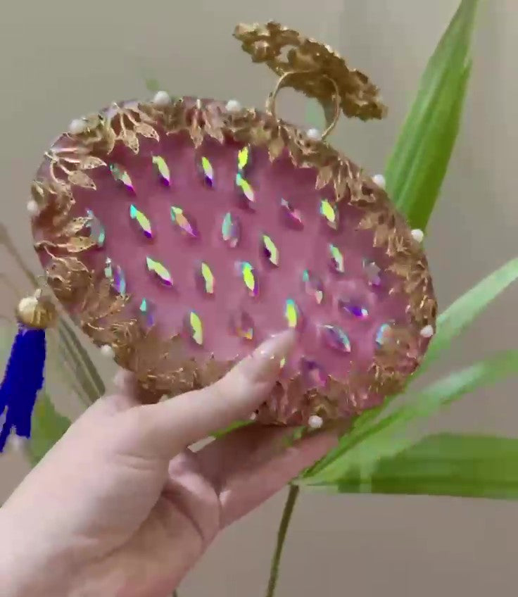 Luxury Trending Turkish Handmade Crystal Clutch Bag for Women – Elegant Evening Purse with Tassel, Gift-Ready Luxury Bag for Weddings & Parties