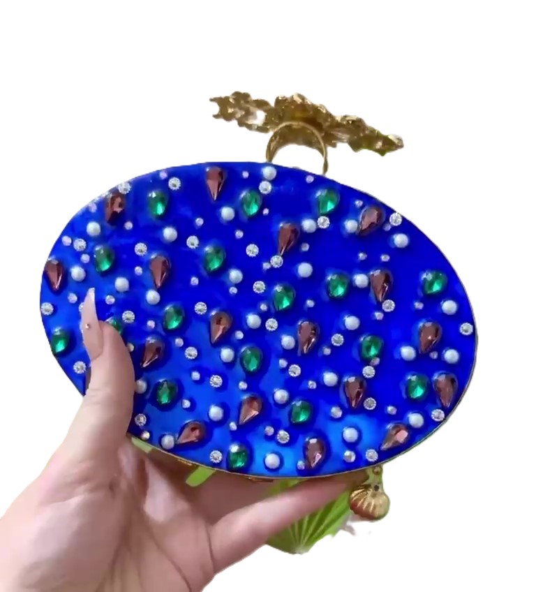 Luxury Trending Turkish Handmade Crystal Clutch Bag for Women – Elegant Evening Purse with Tassel, Gift-Ready Luxury Bag for Weddings &amp; Parties