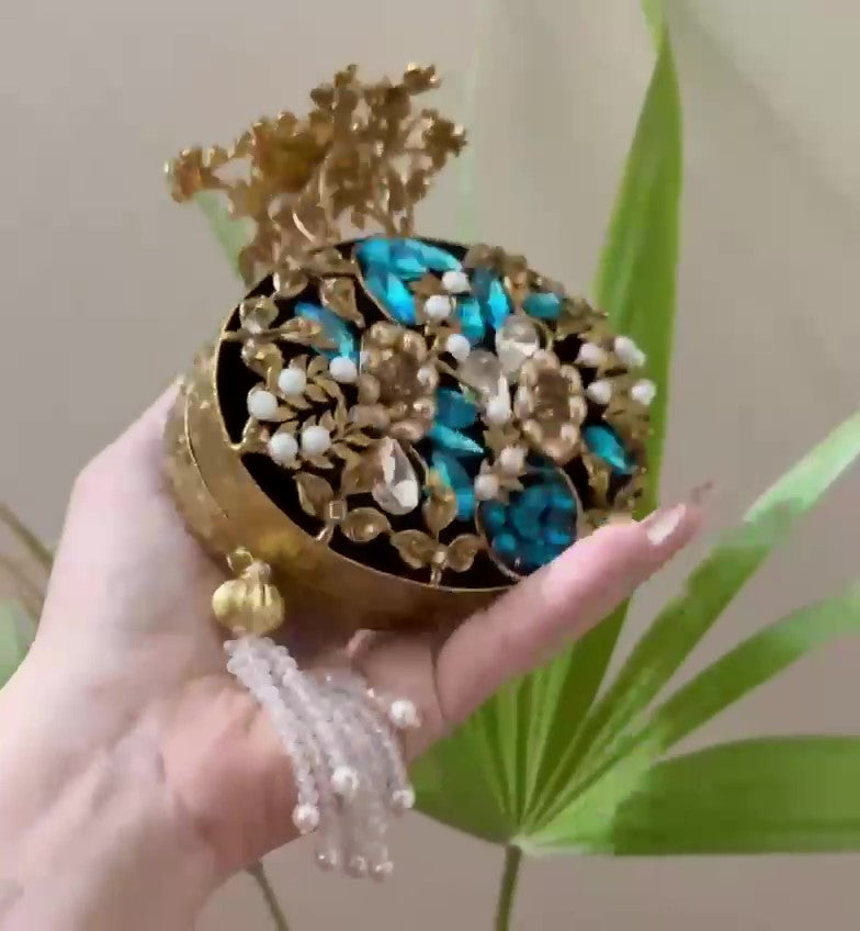 Turkish Handmade Crystal Clutch Bag for Women – Elegant Evening Purse with Tassel, Gift-Ready Luxury Bag for Weddings &amp; Parties