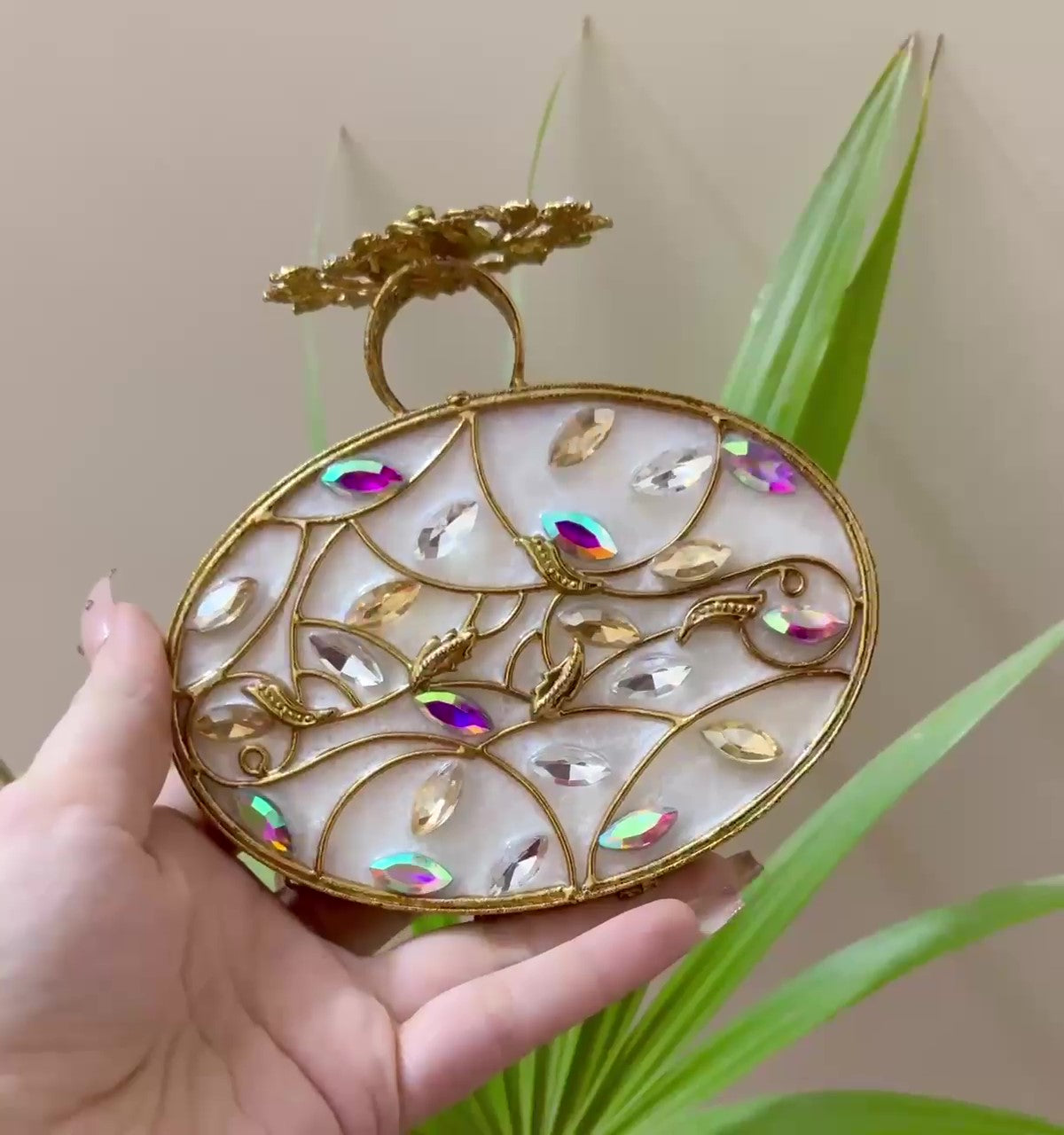 Authentic Turkish Craftsmanship for Women-Compact & Functional-Elegant Evening Purse with Beaded Tassel | Luxury Gift-Ready Bag for Weddings, Parties & Events