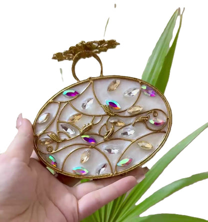 Authentic Turkish Craftsmanship for Women-Compact & Functional-Elegant Evening Purse with Beaded Tassel | Luxury Gift-Ready Bag for Weddings, Parties & Events