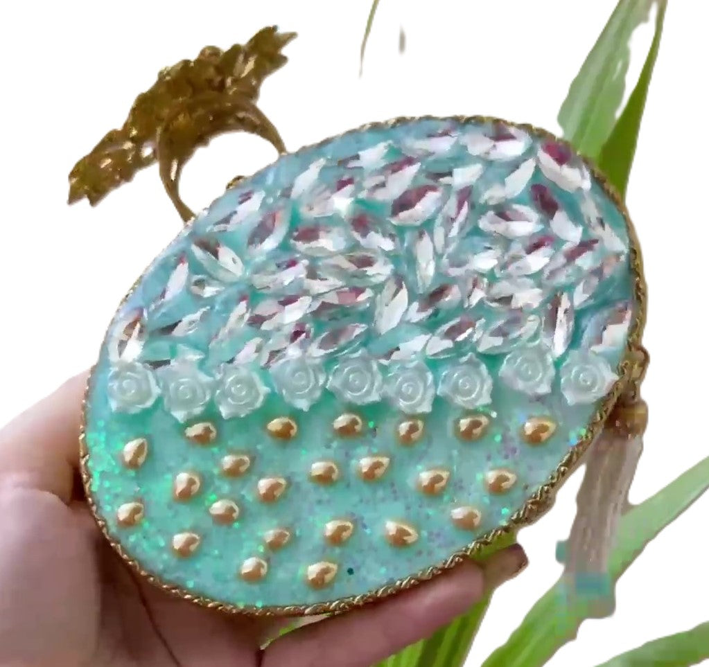 Authentic Turkish Craftsmanship for Women-Compact & Functional-Elegant Evening Purse with Beaded Tassel | Luxury Gift-Ready Bag for Weddings, Parties & Events