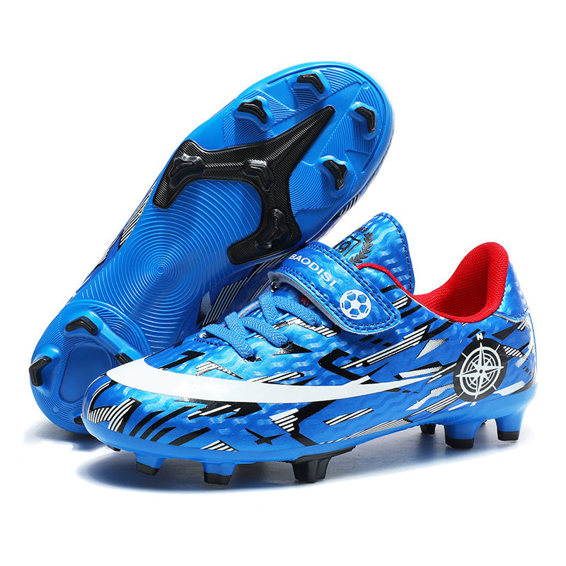 Children's Football Shoes Velcro Spike Sports