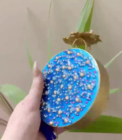 Turkish Handmade Crystal Clutch | Women’s Luxury Evening Bag with Tassel | Perfect for Weddings & Gifts