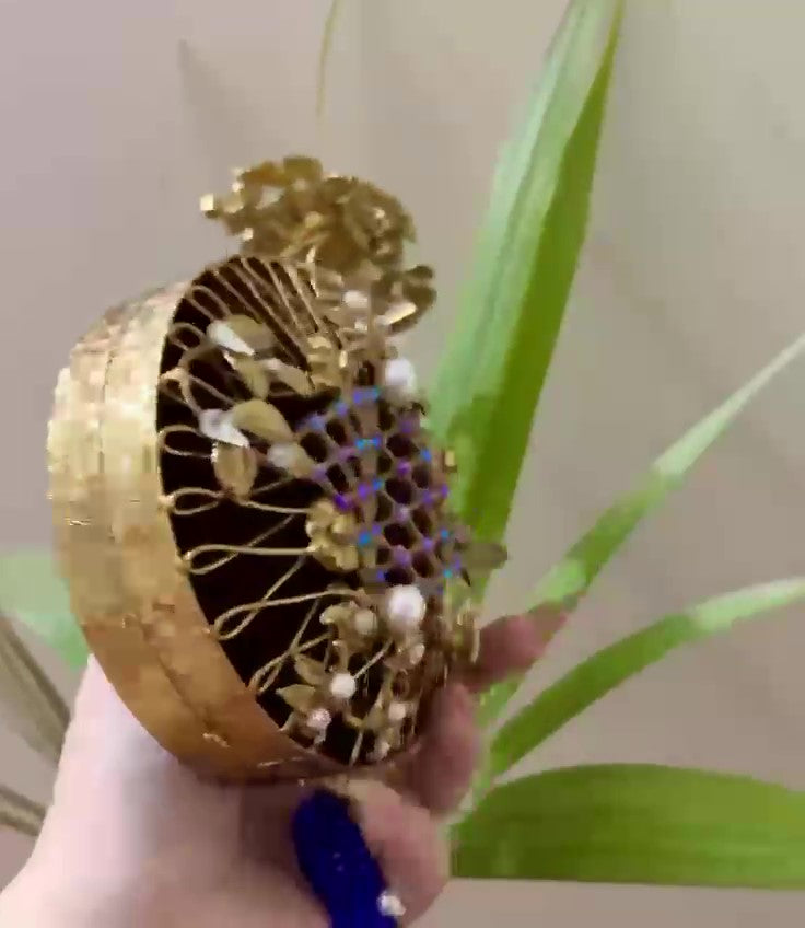 Turkish Handmade Crystal Clutch | Women’s Luxury Evening Bag with Tassel | Perfect for Weddings & Gifts