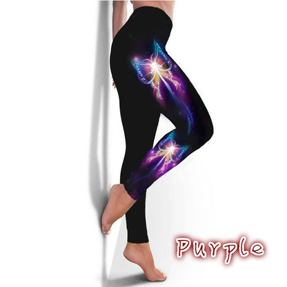 Butterfly Digital Printing Sports Yoga Fitness Slim Leggings