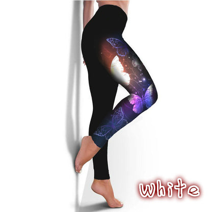 Butterfly Digital Printing Sports Yoga Fitness Slim Leggings