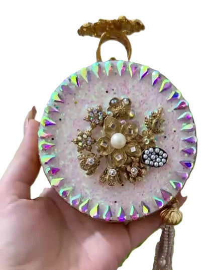 Authentic Turkish Craftsmanship for Women-Compact & Functional-Elegant Evening Purse with Beaded Tassel | Luxury Gift-Ready Bag for Weddings, Parties & Events