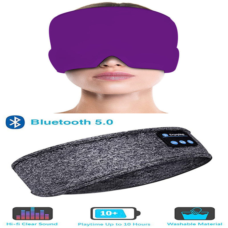 Casque de sommeil sans fil Bluetooth Bandeau mince doux élastique confortable écouteurs de musique masque pour les yeux pour dormeur latéral Sports