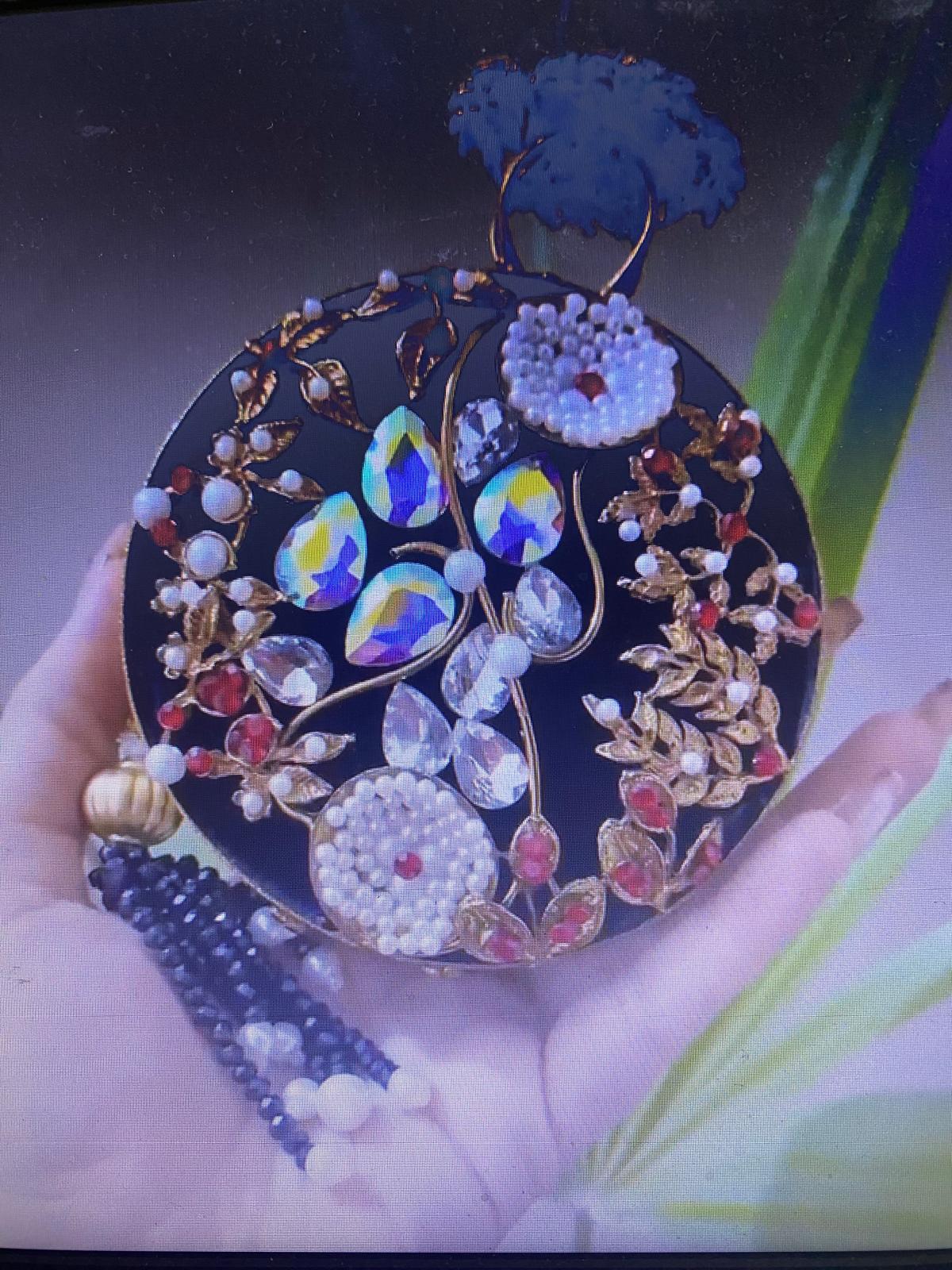 Turkish Handmade Women’s Clutch Bag – Luxury Trendy Purse with Crystal Embellishment, Elegant Gift-Ready Design