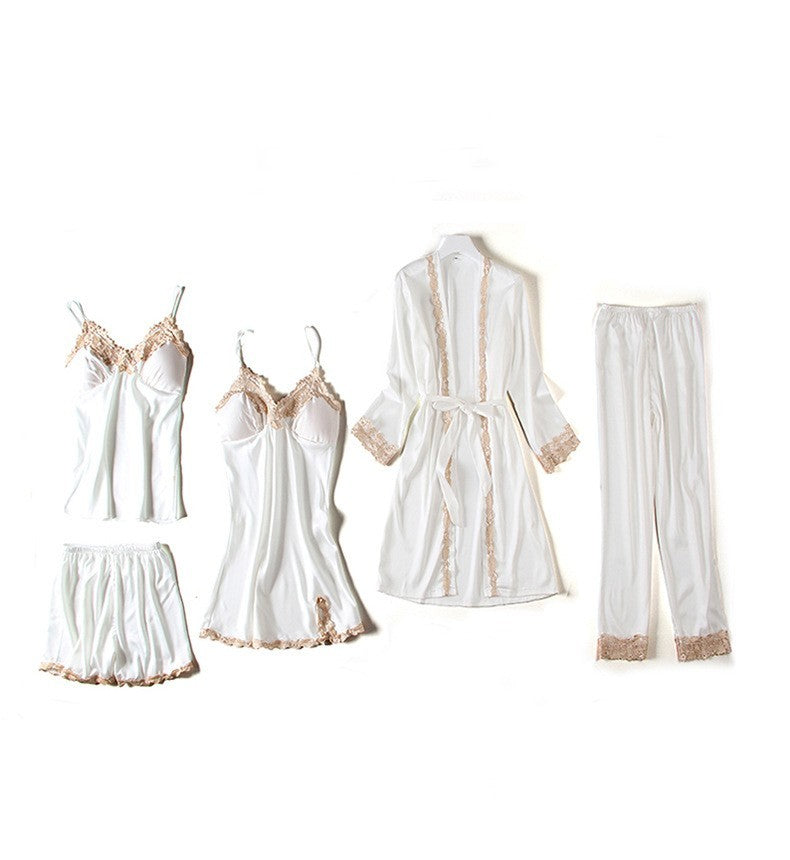 Ice Silk Five Piece Sleeping Dress