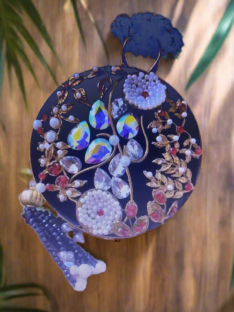 Turkish Handmade Women’s Clutch Bag – Luxury Trendy Purse with Crystal Embellishment, Elegant Gift-Ready Design