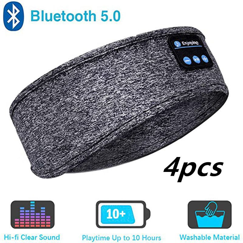 Casque de sommeil sans fil Bluetooth Bandeau mince doux élastique confortable écouteurs de musique masque pour les yeux pour dormeur latéral Sports