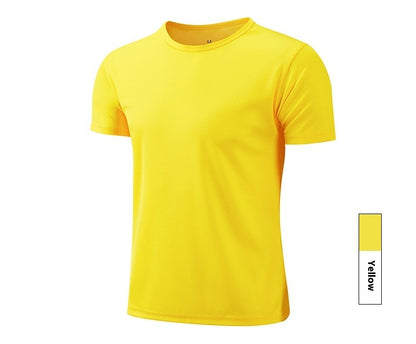 Quick-drying T-shirt Round Neck Short-sleeved Shirt Work Clothes Outside- Free Shipping