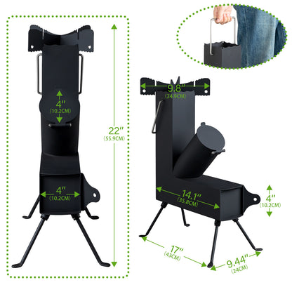 Black Wrought Iron Panels, Camping Stove