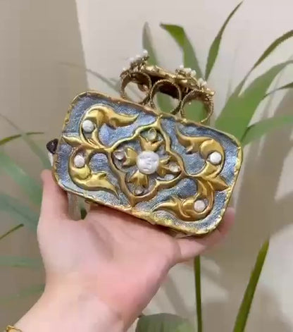 Authentic Turkish Craftsmanship for Women-Compact & Functional-Elegant Evening Purse with Beaded Tassel | Luxury Gift-Ready Bag for Weddings, Parties & Events