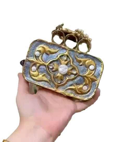 Authentic Turkish Craftsmanship for Women-Compact & Functional-Elegant Evening Purse with Beaded Tassel | Luxury Gift-Ready Bag for Weddings, Parties & Events