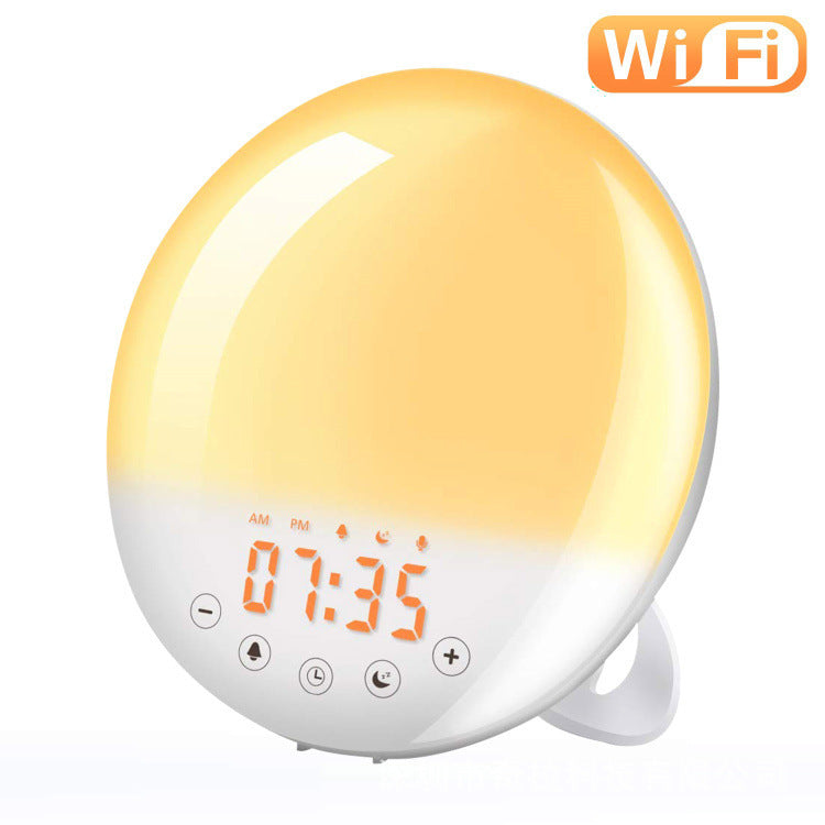 WiFi Voice Control Intelligent Alarm Clock, Sunrise Natural Wake-up Light-U