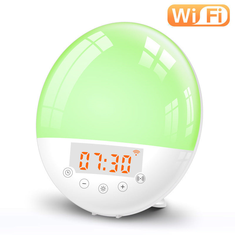 WiFi Voice Control Intelligent Alarm Clock, Sunrise Natural Wake-up Light-U