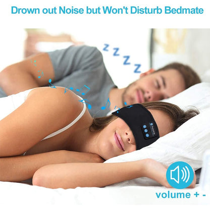 Casque de sommeil sans fil Bluetooth Bandeau mince doux élastique confortable écouteurs de musique masque pour les yeux pour dormeur latéral Sports