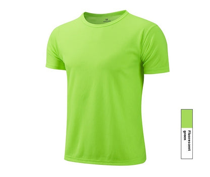 Quick-drying T-shirt Round Neck Short-sleeved Shirt Work Clothes Outside- Free Shipping