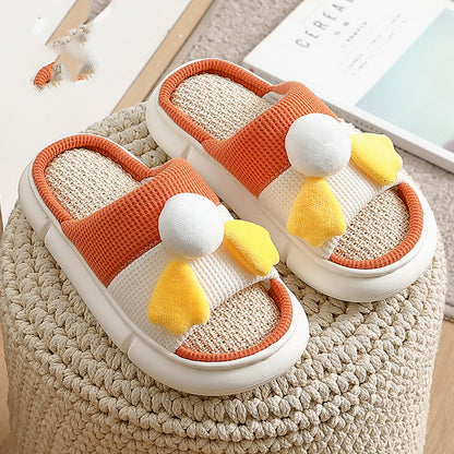 Cotton Linen Slippers, Deodorant, Home Indoor Guest Non-slip Men And Women Couples Thick Soft Bottom Summer