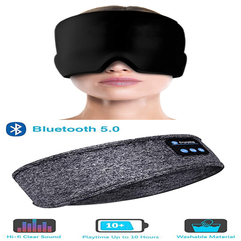 Casque de sommeil sans fil Bluetooth Bandeau mince doux élastique confortable écouteurs de musique masque pour les yeux pour dormeur latéral Sports