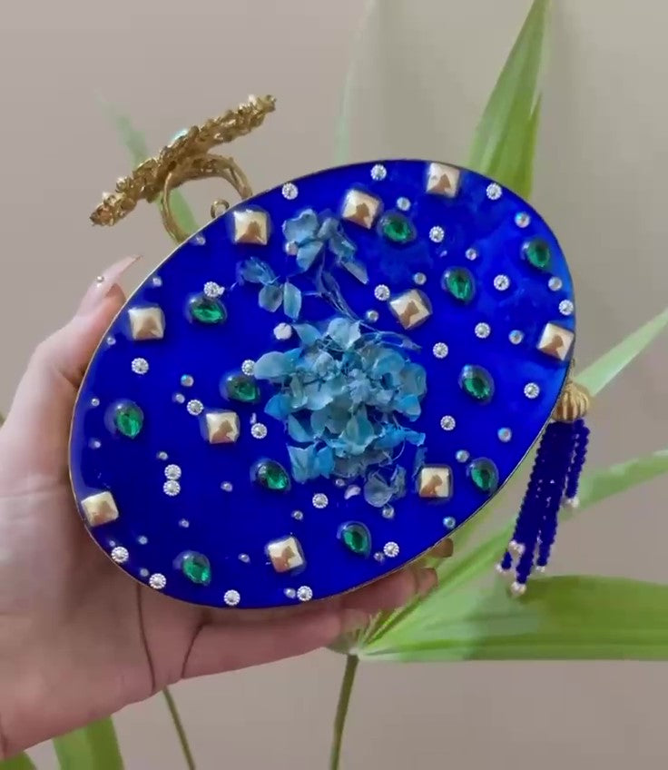 Luxury Trending Turkish Handmade Crystal Clutch Bag for Women – Elegant Evening Purse with Tassel, Gift-Ready Luxury Bag for Weddings &amp; Parties