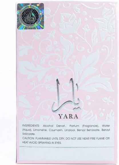 Yara Pink Eau de Parfum Spray for Women EDP Perfume 100ml-100% Original-Money Back Guarantee