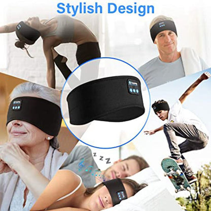 Casque de sommeil sans fil Bluetooth Bandeau mince doux élastique confortable écouteurs de musique masque pour les yeux pour dormeur latéral Sports