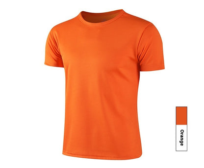 Quick-drying T-shirt Round Neck Short-sleeved Shirt Work Clothes Outside- Free Shipping