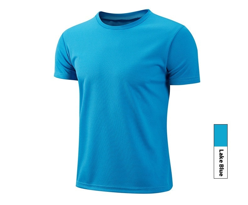 Quick-drying T-shirt Round Neck Short-sleeved Shirt Work Clothes Outside- Free Shipping