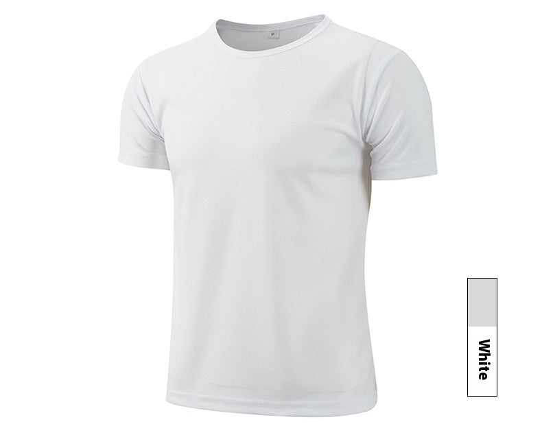 Quick-drying T-shirt Round Neck Short-sleeved Shirt Work Clothes Outside- Free Shipping