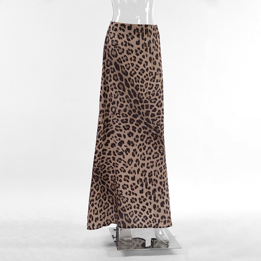 Leopard Print Dress Fashion Mermaid Skirt Women's Clothing