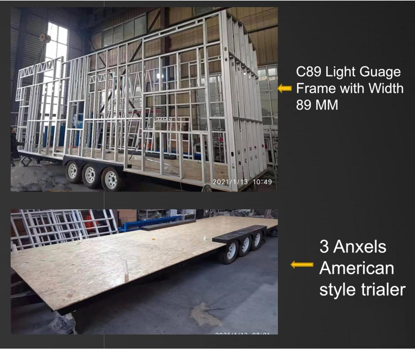 New Modern, Luxury and comfortable 20ft/40ft House On Wheels Shipping Container Homes Movable House