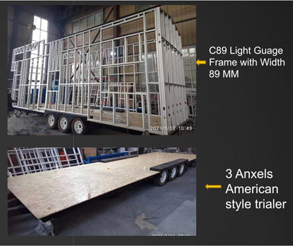 New Modern, Luxury and comfortable 20ft/40ft House On Wheels Shipping Container Homes Movable House