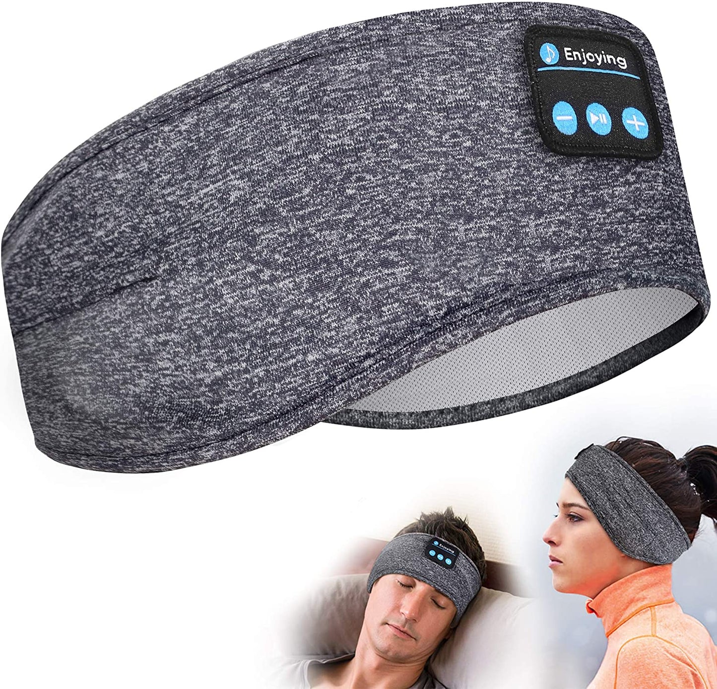 Casque de sommeil sans fil Bluetooth Bandeau mince doux élastique confortable écouteurs de musique masque pour les yeux pour dormeur latéral Sports