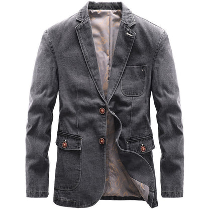 Denim suit casual small suit