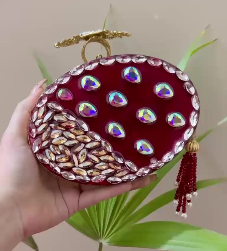 Elegant Handcrafted Turkish Clutch,The Jewel of Your Wardrobe-Money Back Assurance