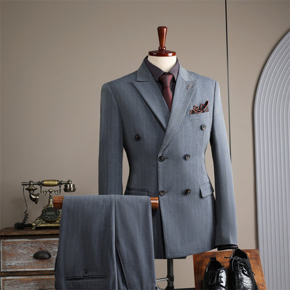 Double Breasted Suit Suit Men's