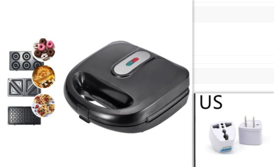 6-in-1 Waffle Maker EU Plug Sandwich Maker Grill Breakfast Maker Doughnut Cake Maker Compact Kitchen Dining Kitchen Accessories