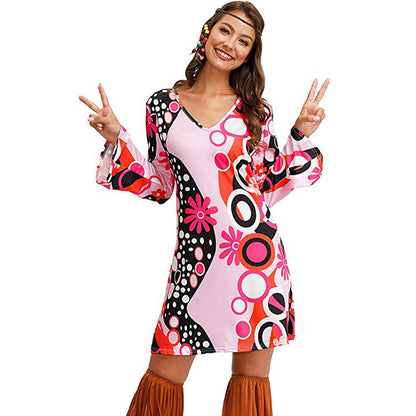 Hippie Clothing Print Dress Women