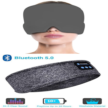 Casque de sommeil sans fil Bluetooth Bandeau mince doux élastique confortable écouteurs de musique masque pour les yeux pour dormeur latéral Sports