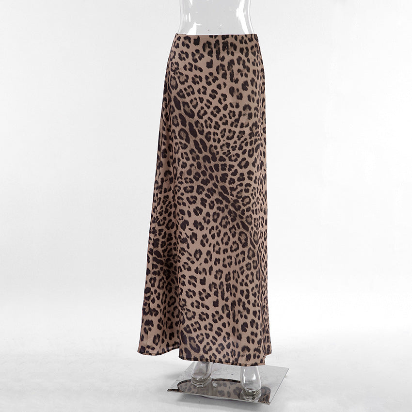 Leopard Print Dress Fashion Mermaid Skirt Women's Clothing