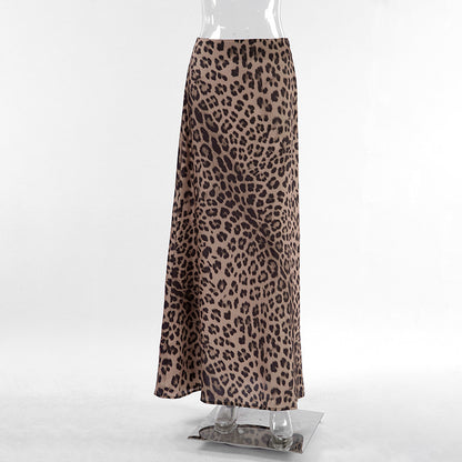 Leopard Print Dress Fashion Mermaid Skirt Women's Clothing