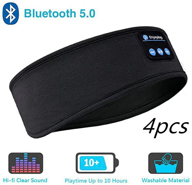 Casque de sommeil sans fil Bluetooth Bandeau mince doux élastique confortable écouteurs de musique masque pour les yeux pour dormeur latéral Sports