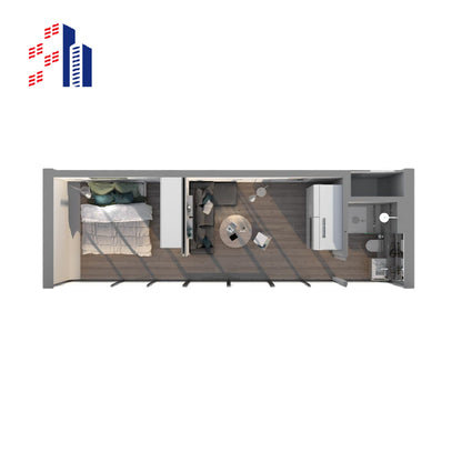 Modern Design Prefab Living Luxury Fashion Garden Pod Modular Extendable Container Homes Apple Cabin With Terrace