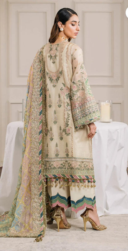 Baroque Chantelle by Simran’s – Heavy Embroidered Wedding Collection Net Fabric (Sizes S–XL)":