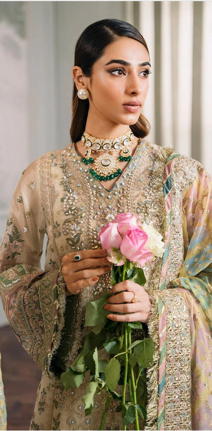 Baroque Chantelle by Simran’s – Heavy Embroidered Wedding Collection Net Fabric (Sizes S–XL)":